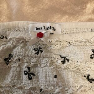 Lace Skirt with Bow Accents